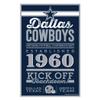 WinCraft NFL Dallas Cowboys SignWood Established Design, Team Color, 11x17 view 1