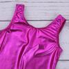 inlzdz Kids Boys Girls Metallic Full Body Unitard Gymnastics Leotard Sleeveless Jumpsuit Ballet Tank Dancewear Rose 3-4 view 3