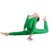 inlzdz Kids Boys Girls Full Length Unitard Solid Color Bodysuit Long Sleeves Ballet Dance Gymnastic Leotard Jumpsuit Green 8-10 Years view 2
