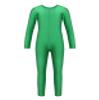 inlzdz Kids Boys Girls Full Length Unitard Solid Color Bodysuit Long Sleeves Ballet Dance Gymnastic Leotard Jumpsuit Green 8-10 Years view 4
