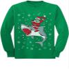 Tstars - Santa Riding a Shark Ugly Christmas Holiday Toddler/Kids Long Sleeve T-Shirt 5/6 Green view 1