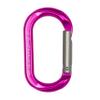 ProClimb Oval Straight Gate Non-Locking Aluminum Carabiner 4 kN - Pink (Pack of 3) view 2
