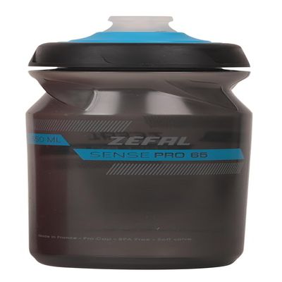 Zefal Sense Pro 65 Smoked Black Drink Bottle, 22.0 fl oz (650 ml), 1452 Smoked Black (cyan blue/grey) 1452