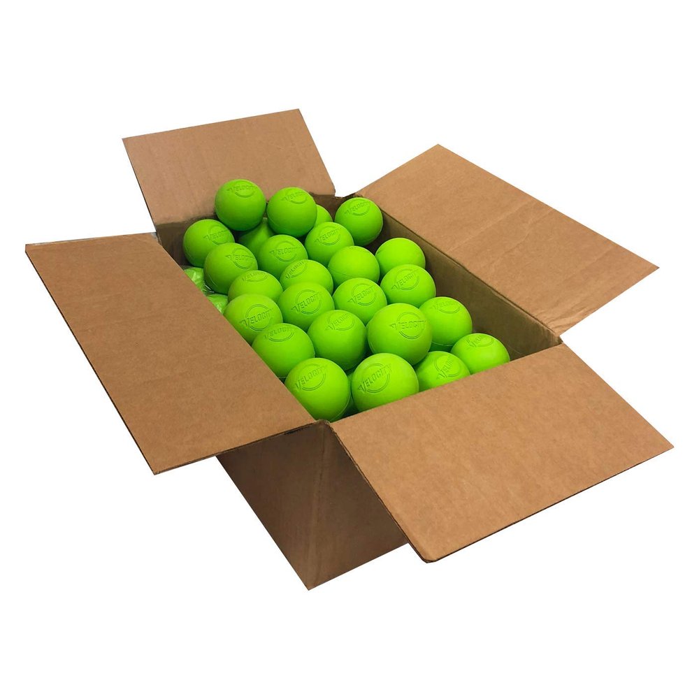 Velocity Practice Lacrosse Balls - 1, 2, 3, 6, 12, 18, 24, 36, 60 and 120 Packs - Official Size and Weight - Lime Green