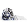Americanflat 50x70 Authentic Mexican Throw Blanket - Falsa Blanket - Soft Cotton Throw Blankets for Indoor or Outdoor - Use for Yoga, Meditation, or Beach - Blue Stripes view 2