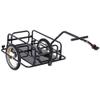 Aosom Bike Cargo Trailer, Bicycle Trailer, Heavy-Duty Bike Wagon Cart, Foldable Compact Storage, with Universal Hitch, 16" Wheels, 88 lbs. Capacity, Black view 1