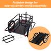 Aosom Bike Cargo Trailer, Bicycle Trailer, Heavy-Duty Bike Wagon Cart, Foldable Compact Storage, with Universal Hitch, 16" Wheels, 88 lbs. Capacity, Black view 4