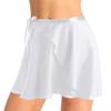 Agoky Women's Adult Girls Chiffon Ballet Wrap Skirt Skate Georgette Skirts Tie Waist Dance Wear White One Size view 1