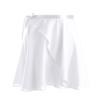 Agoky Women's Adult Girls Chiffon Ballet Wrap Skirt Skate Georgette Skirts Tie Waist Dance Wear White One Size view 3