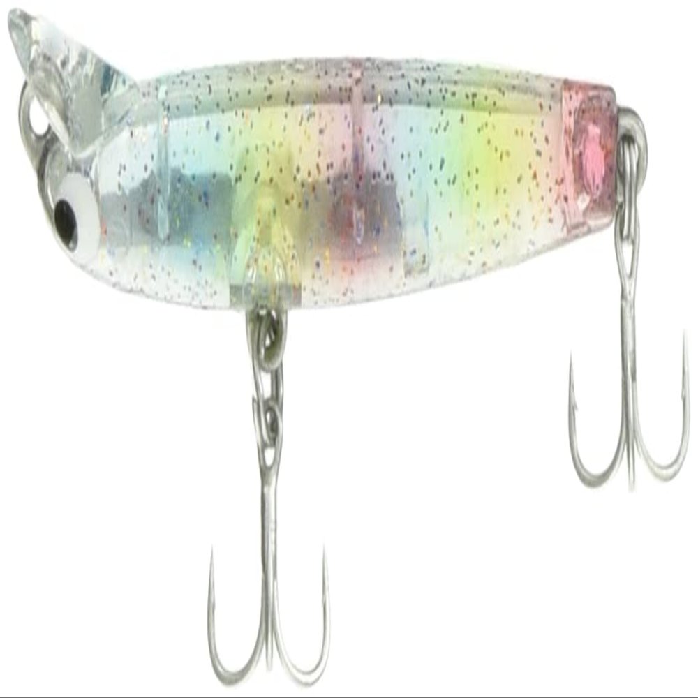 TackleHouse Shores SRM43 Minnow Fishing Lure, Rising Minnow, 1.7 Inches (43 mm), 0.1 Oz (2.4 g), Rainbow Sparkle #47