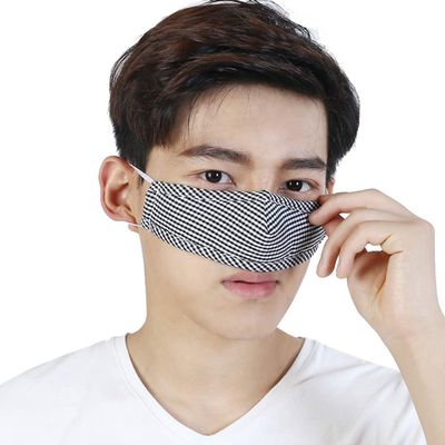 WEONEDREAM Nose Warmer Cotton Plaid Nose Cover Winter Nose Warmers for Men Women Dust Mask Anti Pollen Air Conditioning Cold Nose Dry Sleep Wool Nose Mask (Black)
