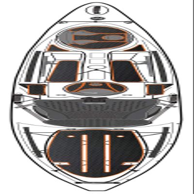 Wilderness Systems Silent Traction Pad Kit - Tarpon 120, Thick, & Orange, Charcoal