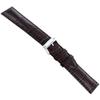18mm Milano Dark Brown Genuine Leather Alligator Grain Mens Watch Band view 1
