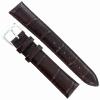 18mm Milano Dark Brown Genuine Leather Alligator Grain Mens Watch Band view 2
