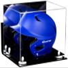 Acrylic Display Case for Baseball Batting Helmet Premium Baseball Display Case with Black Base and Polished Edges Durable Display Cases for Collectibles .Dim: 12.25" L x 10" W x 10.5" H (A012-WR) view 1