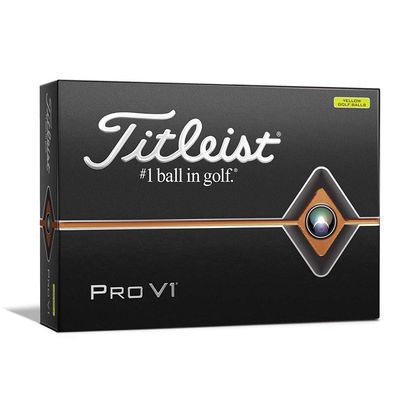 Titleist "Prior Generation" Pro V1 Golf Balls, Yellow, Standard Play Numbers (1-4), One Dozen, White, 12 Pack
