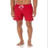 Amazon Essentials Men's Swim Trunks with Mesh Lining, Pockets, Drawstring Closure, Red, X-Large view 1