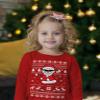Tstars Santa Floss Funny Sweatshirt Ugly Christmas Kids Toddler Long Sleeve T-Shirt 3T Red view 2