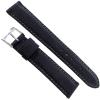 18mm Milano Green Collection Black Genuine Leather Stitched Padded Watch Band view 2