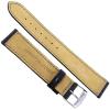 18mm Milano Green Collection Black Genuine Leather Stitched Padded Watch Band view 3