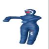 LEATHERAY MMA Martial Arts Brazilian Grappling Dummy Jiu Jitsu Punching Bag Blue Canvas- 59 inches- view 2