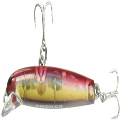 TackleHouse Shores SRM43 Minnow Fishing Lure, Rising Minnow, 1.7 inches (43 mm), 0.1 oz (2.4 g), Bee Clear Red Berry #26