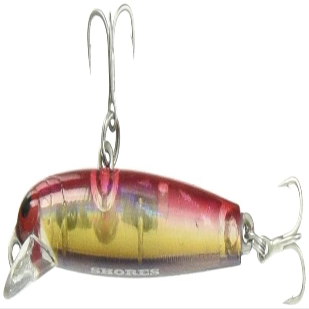 TackleHouse Shores SRM43 Minnow Fishing Lure, Rising Minnow, 1.7 inches (43 mm), 0.1 oz (2.4 g), Bee Clear Red Berry #26