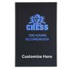 WE Games Custom Hardcover Chess Notation Scorebook, Black, 100 Pages, Ideal for Clubs & Tournaments view 1