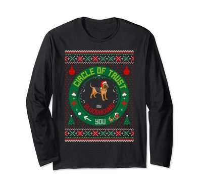 Circle Of Trust Bloodhound Christmas Ugly Sweater Gift Tees