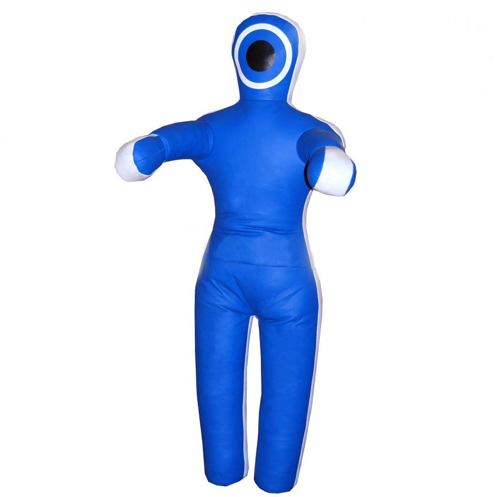 LEATHERAY MMA Jiu Jitsu Judo Punching Bag Grappling Dummy Blue Canvas- 59 inches-Unfilled