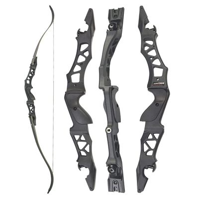 64 Inch Takedown Recurve Bow Hunting Bow 30-50lbs Long Bow Right Handed ILF Bow Riser with Carbon Arrows for Adult Shooting Target Practice (Black Bow Only, 40lbs)