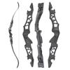 64 Inch Takedown Recurve Bow Hunting Bow 30-50lbs Long Bow Right Handed ILF Bow Riser with Carbon Arrows for Adult Shooting Target Practice (Black Bow Only, 40lbs) view 1