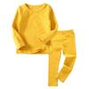 JWWN Toddler Boys Girls Thermal Underwear Long Sleeve T-shirt Leggings 2Pcs Kids Winter Base Layer Set, (Yellow,3Years) view 1