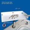 Deep Blue Large Bait Table w/MSR Arm & MS202 Ball Mount 25"x12" view 1
