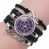 Black Occult The Inverted Star Signs Satanic Pentagram Satanic Star Symbols Glass Bracelet Jewelry view 2