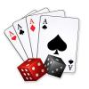 Cards Dice Casino Poker Player Blackjack Vinyl Sticker - Car Phone Helmet Bumper Sticker Decal view 1