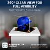 Acrylic Display Case for Baseball Batting Helmet Premium Baseball Display Case with Black Base and Polished Edges Durable Display Cases for Collectibles .Dim: 12.25" L x 10" W x 10.5" H (A012-OR) view 2