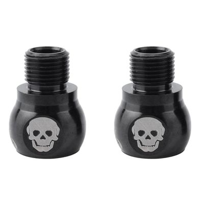 B Baosity 1 Pair Bike Pedal Extender Adapters Set for 9/16 inch Crank M14x1.25 Thread 20mm, Black