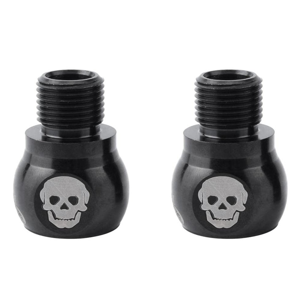 B Baosity 1 Pair Bike Pedal Extender Adapters Set for 9/16 inch Crank M14x1.25 Thread 20mm, Black
