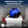 Acrylic Display Case for Baseball Batting Helmet Premium Baseball Display Case with Black Base and Polished Edges Durable Display Cases for Collectibles .Dim: 12.25" L x 10" W x 10.5" H(A012-OR) view 2