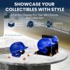 Acrylic Display Case for Baseball Batting Helmet Premium Baseball Display Case with Black Base and Polished Edges Durable Display Cases for Collectibles .Dim: 12.25" L x 10" W x 10.5" H(A012-OR) view 3