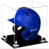 Acrylic Display Case for Baseball Batting Helmet Premium Baseball Display Case with Black Base and Polished Edges Durable Display Cases for Collectibles .Dim: 12.25" L x 10" W x 10.5" H (A012-WR) view 1