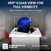 Acrylic Display Case for Baseball Batting Helmet Premium Baseball Display Case with Black Base and Polished Edges Durable Display Cases for Collectibles .Dim: 12.25" L x 10" W x 10.5" H (A012-WR) view 2
