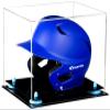 Acrylic Display Case for Baseball Batting Helmet Premium Baseball Display Case with Black Base and Polished Edges Durable Display Cases for Collectibles .Dim: 12.25" L x 10" W x 10.5" H (A012-BLR) view 1