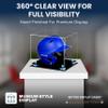 Acrylic Display Case for Baseball Batting Helmet Premium Baseball Display Case with Black Base and Polished Edges Durable Display Cases for Collectibles .Dim: 12.25" L x 10" W x 10.5" H (A012-BLR) view 2