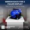 Acrylic Display Case for Baseball Batting Helmet Premium Baseball Display Case with Black Base and Polished Edges Durable Display Cases for Collectibles .Dim: 12.25" L x 10" W x 10.5" H (A012-BLR) view 2