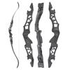 64 Inch Takedown Recurve Bow Hunting Bow 30-50lbs Long Bow Right Handed ILF Bow Riser with Carbon Arrows for Adult Shooting Target Practice (Black Bow Only, 30lbs) view 1
