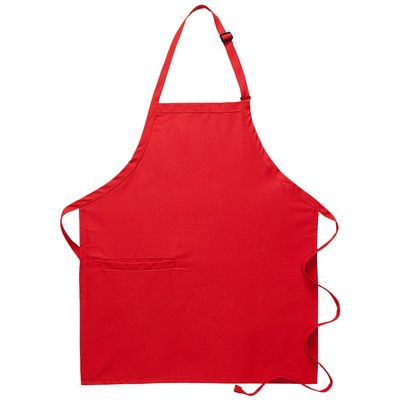 DayStar Apparel 210-I Inset Pocket Bib Apron, Red