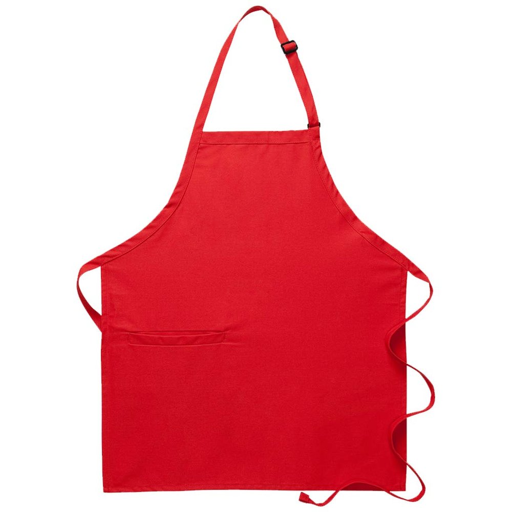 DayStar Apparel 210-I Inset Pocket Bib Apron, Red
