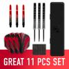 Harrows Predator 90% Tungsten Steel Tip Darts Set 21g, 22g, 23g, 24g, 25g & 26g - Includes Ultra Traction Grip, Supergrip Fusion Shafts, Prime Flights & Travel Case (21g) view 2